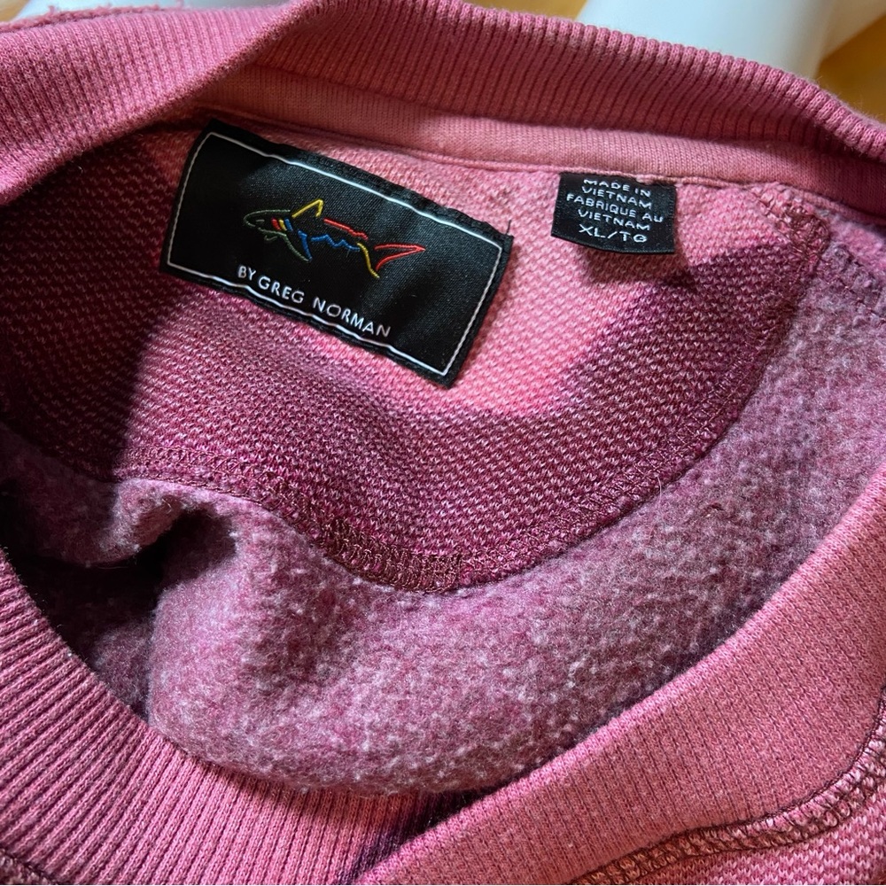 Greg Norman Collection Cropped Pink Tie-Dye Sweatshirt XLarge XL Unisex - Picture 10 of 10